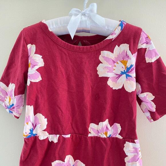 Old Navy Girls Burgundy Flower Dress XS (5T) - Picture 4 of 7